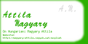 attila magyary business card